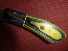Custom Hand Made Damascus Fixed Blade Knife with Leather Sheath NEW