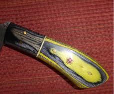 Custom Hand Made Damascus Fixed Blade Knife with Leather Sheath NEW
