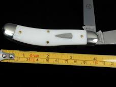 Great Eastern Cutlery GEC Yeti Ivory Acrylic Bayou Trapper Knife 1 of 488 NIT Made in USA 888222