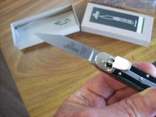 Hubertus Knife Solingen, Germany Small 08 Rare Green Smooth Bone 5 3/4 " Open Lilyput NIB