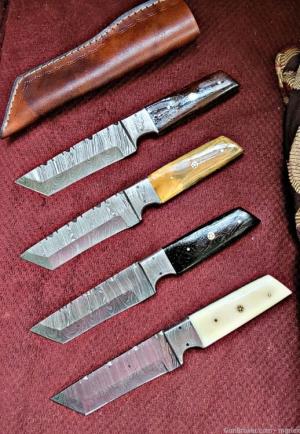 Damascus FULL TANG TANTO design knife.