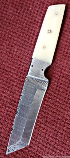 Damascus FULL TANG TANTO design knife. 
