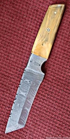 Damascus FULL TANG TANTO design knife. 