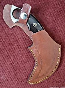 Damascus Dual EDGED KARAMBITS. Sharp on both edges. 