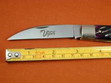 Great Eastern Cutlery GEC Black Plum Jigged Bone Viper Knife 1 of 348 Made in USA NIT 470120