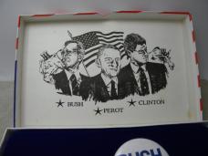 Case XX USA 1992 Election Lmtd. Ed. Dr61131 Bone Canoe Knife w/Shirt Pins