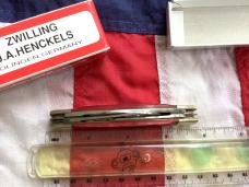 J A Henckels Congress Knife w/ Great Red Bone Handles - NOS in Orig Box