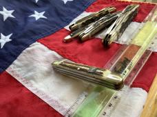 Hen & Rooster -Bertram Cutlery Medium Deer Hunter Congress w/ Nice Stag Handles
