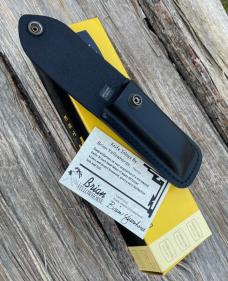 BUCK 110 ** BRIAN YELLOWHORSE CUSTOM ZEBRA MOTHER OF PEARL-ABALONE-BLACK GOLD QUARTZ BRASS BOLSTERS