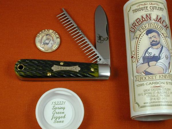 Great Eastern Cutlery GEC Spring Green Jigged Urban Jack Knife 1 of 695 Made in USA 152221