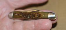 Western B364 Split Back Spring Picked Bone 3 Blade Serpentine Whittler 1950's Tight Loud Snap Ouch!