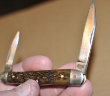 Western B364 Split Back Spring Picked Bone 3 Blade Serpentine Whittler 1950's Tight Loud Snap Ouch!