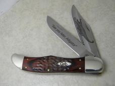 Case XX USA 2013 Wood 6265 Gator Skinner Folding Hunter Knife w/Leather Pouch