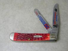 Case XX USA Dark Red Bone 6254 Gen. Robert E. Lee Trapper Knife in Display Box