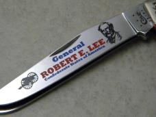 Case XX USA Dark Red Bone 6254 Gen. Robert E. Lee Trapper Knife in Display Box