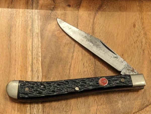 Vintage Boker Single Blade Serpentine Handle Pocket Knife - Solingen, Germany 