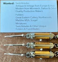 Vintage Miniature Switchblade Keychain Roach Clip, Hong Kong, Unused