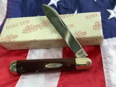 1 of30 -Robeson 1999 Jumbo Jack Knife w/ Wine Wood Handles -NOS in orig box & Minty