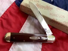 1 of30 -Robeson 1999 Jumbo Jack Knife w/ Wine Wood Handles -NOS in orig box & Minty