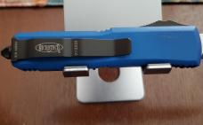 Microtech UTX-85 Elmax Tanto Blade Blue Anodized scales