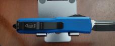 Microtech UTX-85 Elmax Tanto Blade Blue Anodized scales