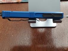Microtech UTX-85 Elmax Tanto Blade Blue Anodized scales