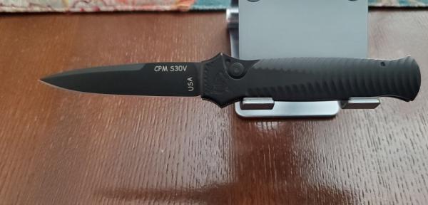 Piranha Mini-Guard Black on Black S30V Bayonet Blade