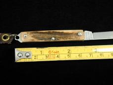 Great Eastern Cutlery Sambar Stag Keychain Knife 052121 NIT Stainless Spear Point Made In USA