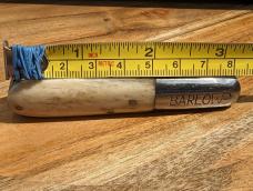 Vintage White Bone Handle Two Blade Barlow Pocket Knife 