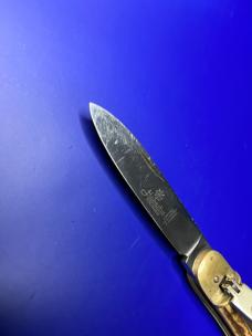Hubertus Solingen Leverlock Automatic Knife Stag Scales