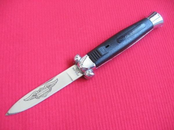 Rare Vintage K-108 Front Opener Super-Automatic OTF Switchblade Knife - Harley Davidson Model!