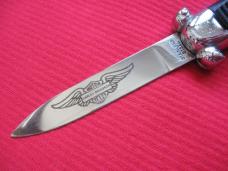 Rare Vintage K-108 Front Opener Super-Automatic OTF Switchblade Knife - Harley Davidson Model!