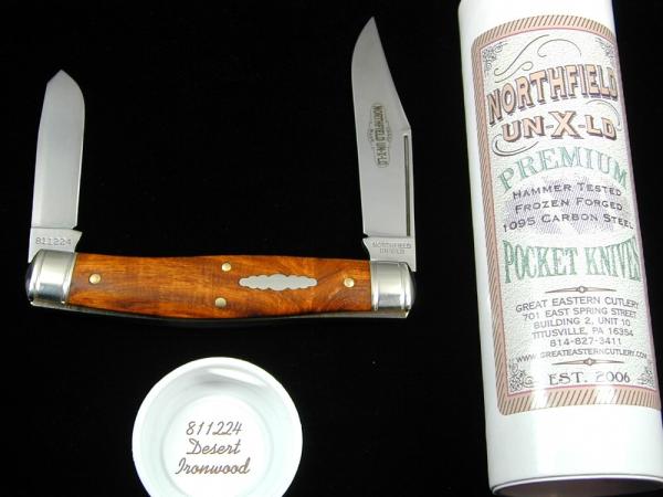Great Eastern Cutlery GEC Smooth Desert Ironwood Boss Bull Keeper Knife NIT Made In USA 811224 Great Eastern Cutlery GEC Smooth Desert Ironwood Boss Bull Keeper Knife NIT Made In USA 811224
