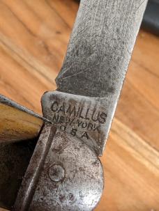 1948-1956 Camillus Jigged Bone Handle 4 Blade Scout Style Knife