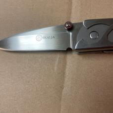 Vtg  SKALJA Bloodwood Lockblade with AG Russell Sheath