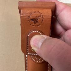 Vtg  SKALJA Bloodwood Lockblade with AG Russell Sheath