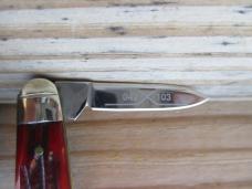 Schatt & Morgan Crimson Bone Sleeve Board Pen Knife
