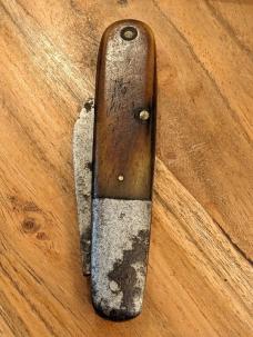 Vintage 2 Blade Cattaraugus 2159 Cutlery Co Bone Handle Jack Knife 