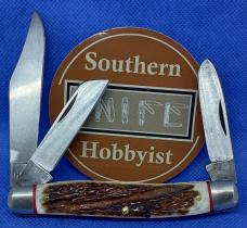 Schrade 8OT Stockman repaired with new Main blade and Elk antler handles