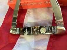 Colonel Coon (by Queen) Muskrat Pocket Knife w/ Nice M Prater Synthetic Handles -NOS & 1 of 250