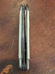 1956-1988 Vintage Imperial 2 Black Serpentine Pearl Handle Jack Knife 
