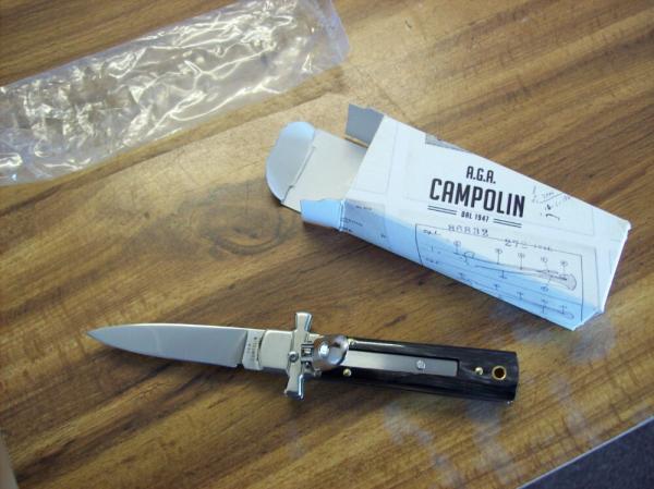 A. G. A. Campolin Dominus Lever Maltese Cross 6 Incher W/Brazilian Horn Handles  NIB