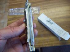 A. G. A. Campolin Maniago, Italy Maltese Cross Bayonet 9 Incher Lockback W/Genuine Stag/Antler NIB