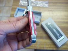 Hubertus Knife Solingen, Germany Small 08 Rare Red Smooth Bone 5 3/4 " Open Lilyput NIB