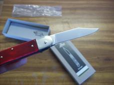 Hubertus Knife Solingen, Germany Small 08 Rare Red Smooth Bone 5 3/4 " Open Lilyput NIB
