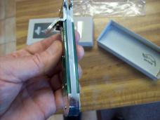 Hubertus Knife Shellpuller Patronenzieher Solingen Germany Rare Green Bone Large Size 11 UNUSED NIB.
