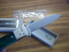 Hubertus Knife Shellpuller Patronenzieher Solingen Germany Rare Green Bone Large Size 11 UNUSED NIB.