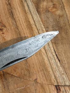Antique Single Blade Dark Wood Handle Pinched Bolster Pocket Knife - Unmarked