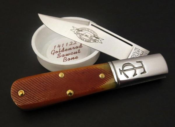 Great Eastern Cutlery #14 TC Barlow Goldenrod Sawcut Bone Clip Point GEC 141122 Great Eastern Cutlery #14 TC Barlow Goldenrod Sawcut Bone Clip Point GEC 141122