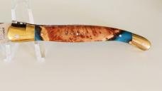 Laguiole knife with BURL & epoxy 